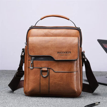 "Men's Luxury Leather Sling Bag – Rugged & Refined Crossbody for Travel and Everyday Style"