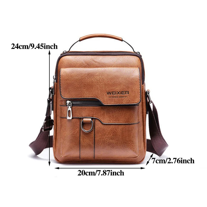 "Men's Luxury Leather Sling Bag – Rugged & Refined Crossbody for Travel and Everyday Style"