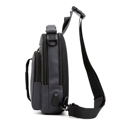 Anti-Theft Chest Shoulder Bag Men'S Sling Crossbody Bag Messenger Backpack USB Port Bag
