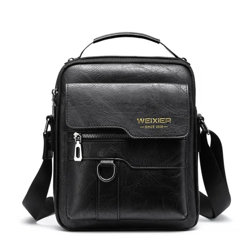 "Men's Luxury Leather Sling Bag – Rugged & Refined Crossbody for Travel and Everyday Style"