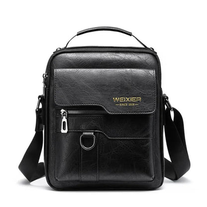 "Men's Luxury Leather Sling Bag – Rugged & Refined Crossbody for Travel and Everyday Style"