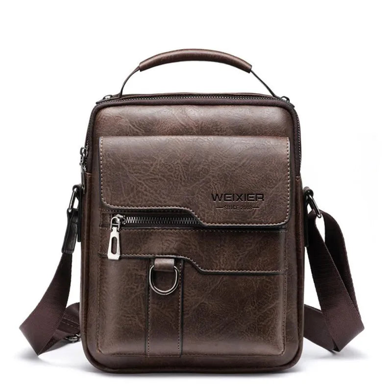 "Men's Luxury Leather Sling Bag – Rugged & Refined Crossbody for Travel and Everyday Style"